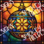 PatternPly® Transparent Christmas Series Volume 2 Stained Glass Christmas 13 art scene artwork