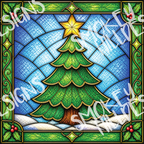 PatternPly® Transparent Christmas Series Volume 2 Stained Glass Christmas 14 art scene artwork