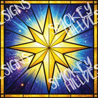 PatternPly® Transparent Christmas Series Volume 2 Stained Glass Christmas 15 art scene artwork