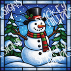 PatternPly® Transparent Christmas Series Volume 2 Stained Glass Christmas 23 art scene artwork