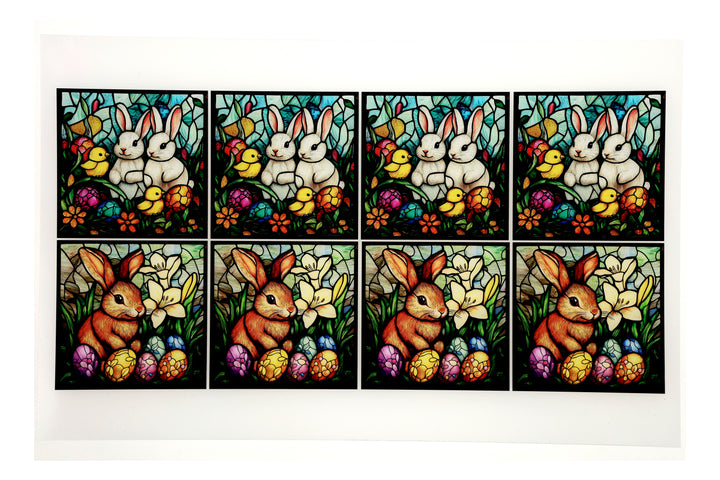 PatternPly® Transparent Stained Glass Easter Animals Medium