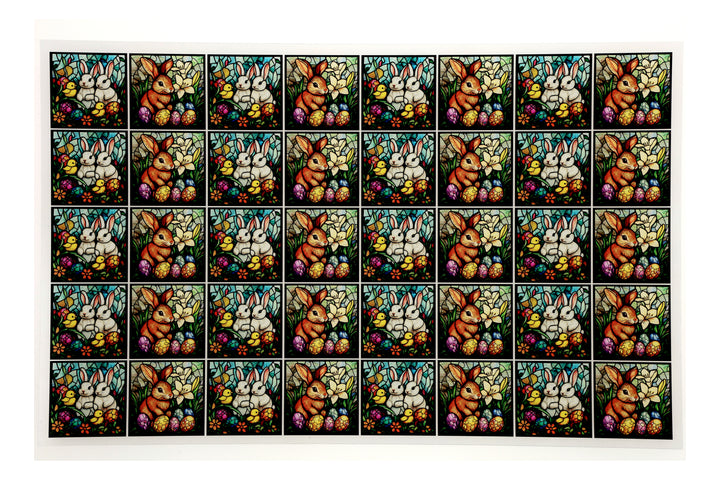 PatternPly® Transparent Stained Glass Easter Animals Extra Small