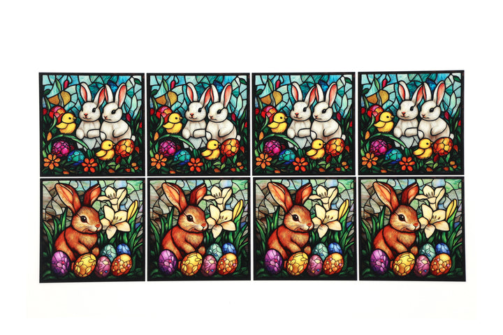 PatternPly® Full Coverage Stained Glass Easter Animals Medium