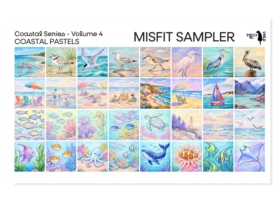 Misfit PatternPly® Transparent Coastal Pastels Sampler