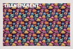 PatternPly® Transparent Creepy Monsters sheet showing the pattern