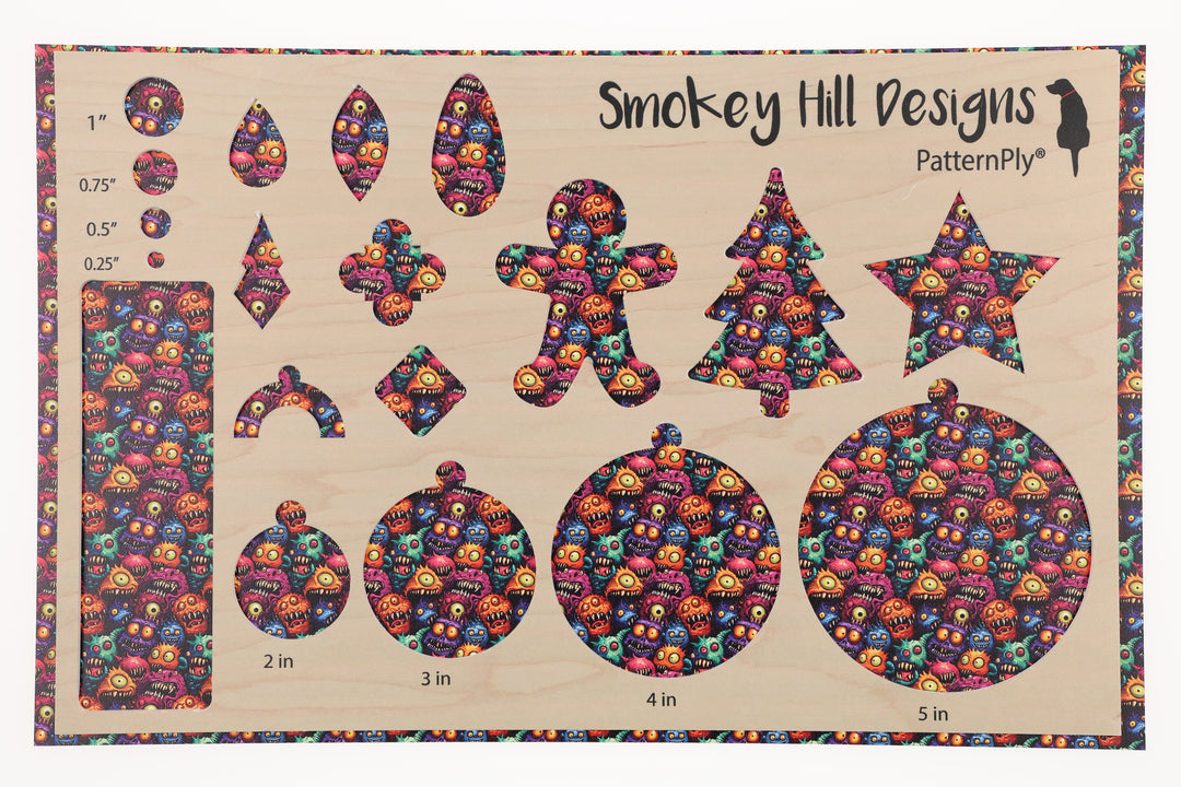 PatternPly® Transparent Creepy Monsters Micro