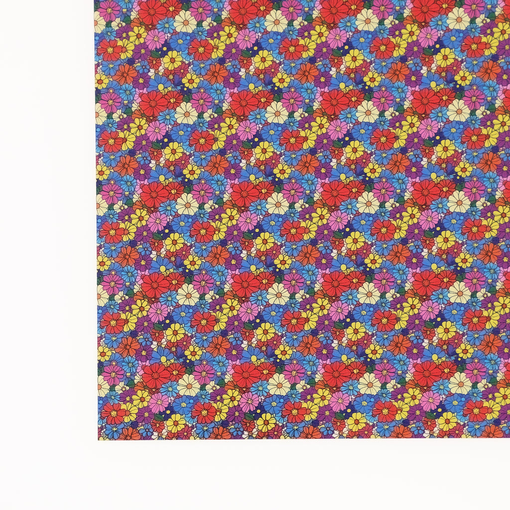 PatternPly® Full Coverage Dense Cartoon Floral Micro sheet showing the pattern