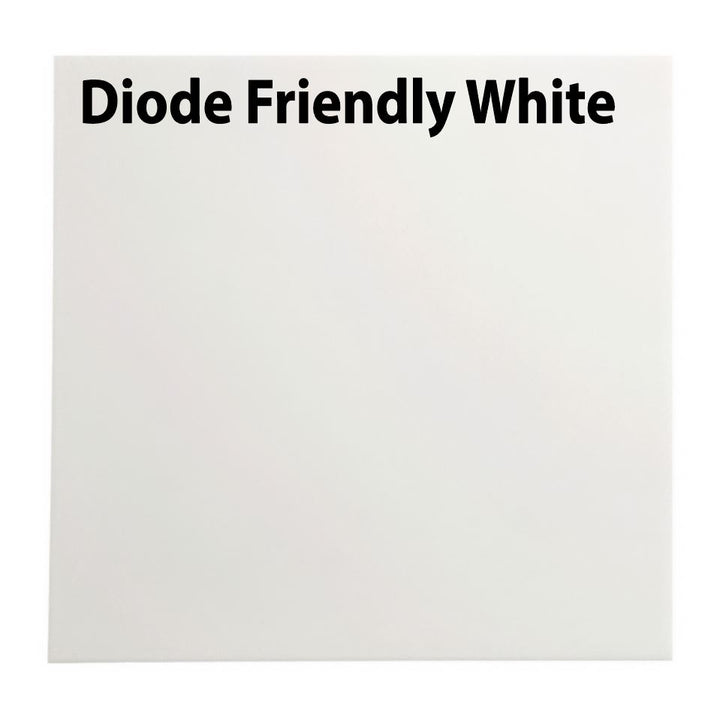 1/16" Diode Friendly White Acrylic - Gloss / Gloss