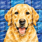 PatternPly® Full Coverage Dog Breed Series Volume 1 Dog Portraits in Watercolor 1 art scene artwork