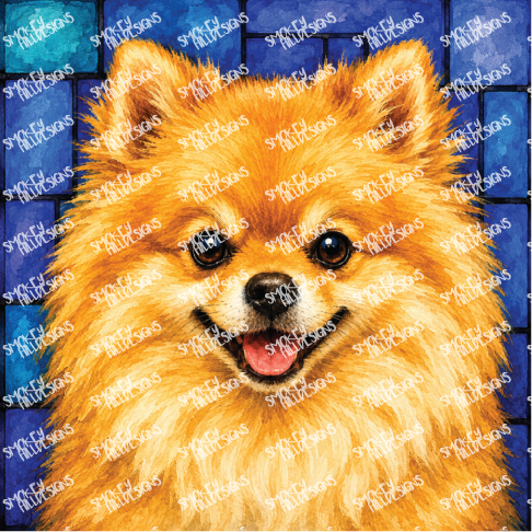 PatternPly® Transparent Dog Breed Series Volume 1 Dog Portraits in Watercolor 20