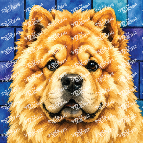 PatternPly® Full Coverage Dog Breed Series Volume 1 Dog Portraits in Watercolor 26
