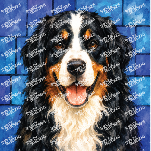 PatternPly® Transparent Dog Breed Series Volume 1 Dog Portraits in Watercolor 28