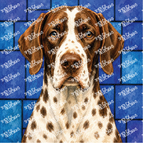 PatternPly® Transparent Dog Breed Series Volume 1 Dog Portraits in Watercolor 31