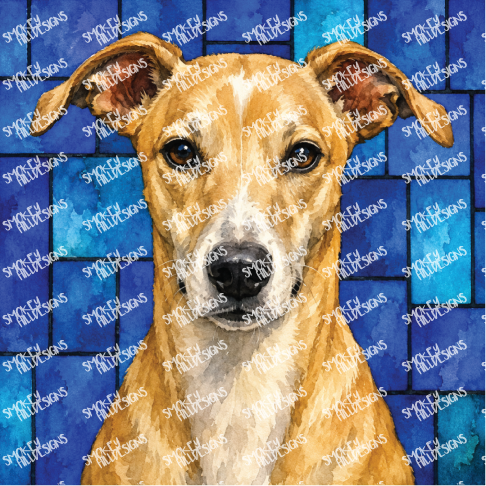 PatternPly® Transparent Dog Breed Series Volume 2 Dog Portraits in Watercolor 12