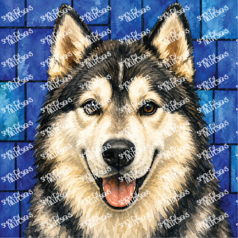 PatternPly® Full Coverage Dog Breed Series Volume 2 Dog Portraits in Watercolor 16