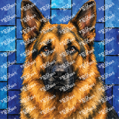 PatternPly® Full Coverage Dog Breed Series Volume 2 Dog Portraits in Watercolor 21