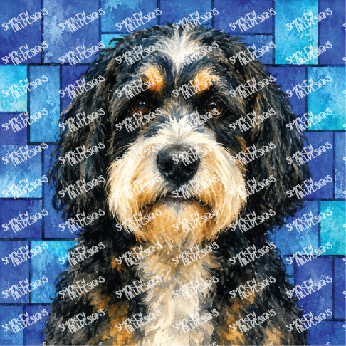 PatternPly® Full Coverage Dog Breed Series Volume 2 Dog Portraits in Watercolor 22