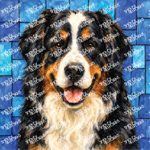 PatternPly® Full Coverage Dog Breed Series Volume 2 Dog Portraits in Watercolor 26