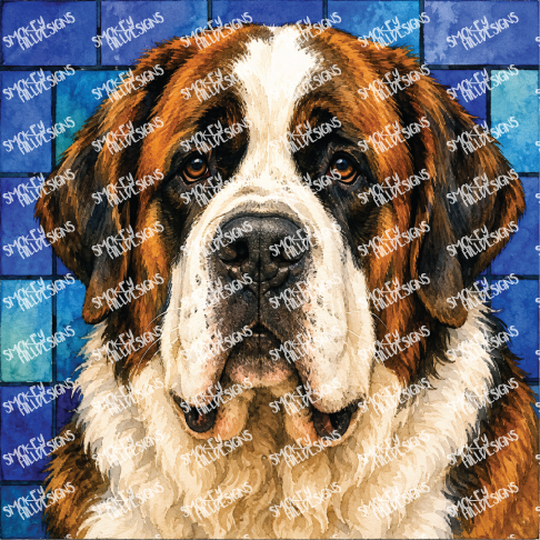 PatternPly® Transparent Dog Breed Series Volume 2 Dog Portraits in Watercolor 32
