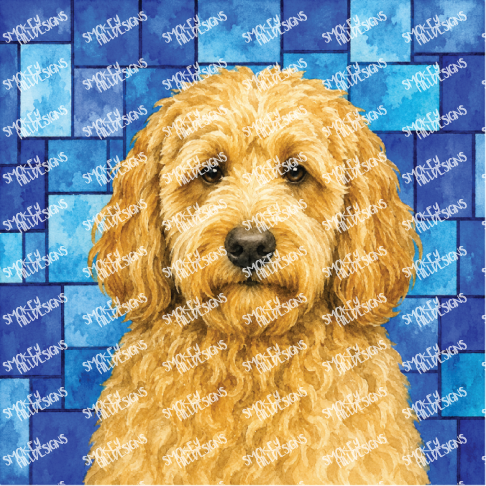 PatternPly® Full Coverage Dog Breed Series Volume 6 Dog Portraits in Watercolor 10