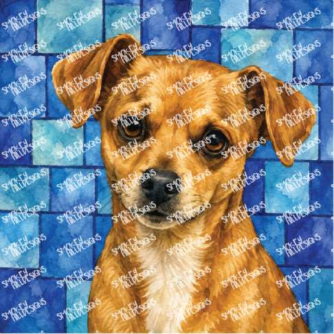 PatternPly® Full Coverage Dog Breed Series Volume 6 Dog Portraits in Watercolor 13