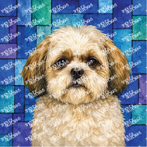 PatternPly® Full Coverage Dog Breed Series Volume 6 Dog Portraits in Watercolor 18