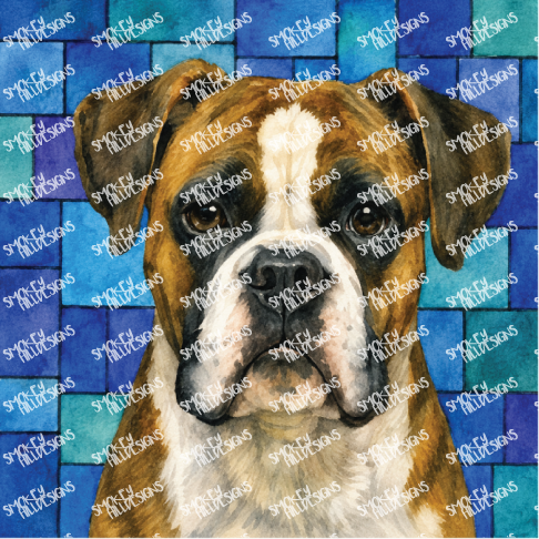 PatternPly® Full Coverage Dog Breed Series Volume 6 Dog Portraits in Watercolor 26