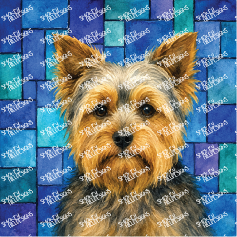 PatternPly® Full Coverage Dog Breed Series Volume 6 Dog Portraits in Watercolor 31 art scene artwork