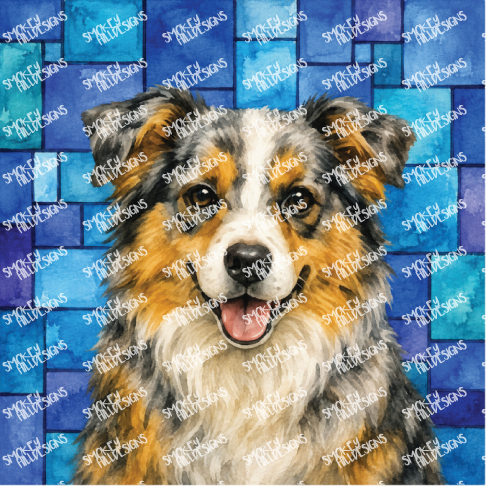 PatternPly® Transparent Dog Breed Series Volume 6 Dog Portraits in Watercolor 32