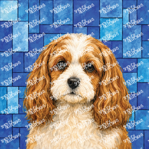 PatternPly® Full Coverage Dog Breed Series Volume 6 Dog Portraits in Watercolor 3