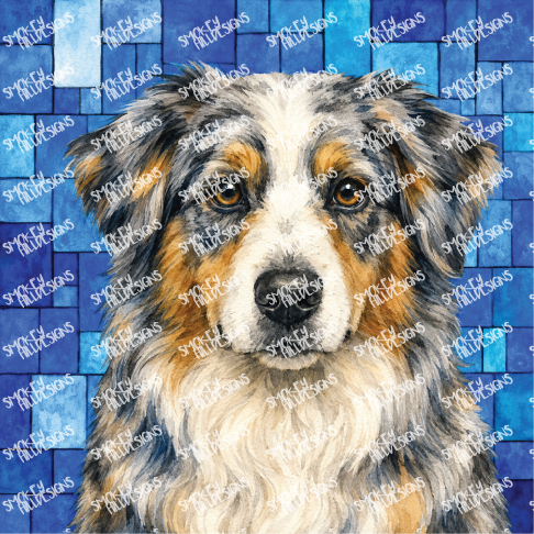 PatternPly® Transparent Dog Breed Series Volume 6 Dog Portraits in Watercolor 8