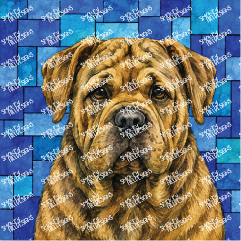 PatternPly® Full Coverage Dog Breed Series Volume 6 Dog Portraits in Watercolor 9