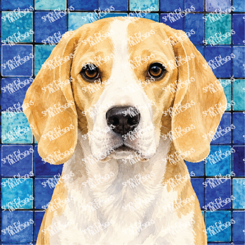 PatternPly® Transparent Dog Breed Series Volume 7 Dog Portraits in Watercolor Color Variations 13