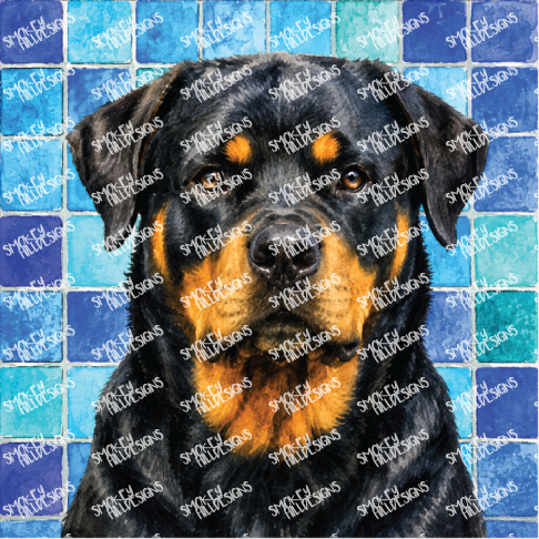 PatternPly® Full Coverage Dog Breed Series Volume 7 Dog Portraits in Watercolor Color Variations 15