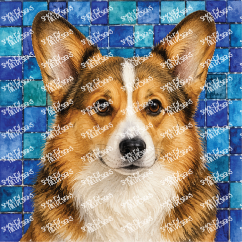 PatternPly® Transparent Dog Breed Series Volume 7 Dog Portraits in Watercolor Color Variations 18