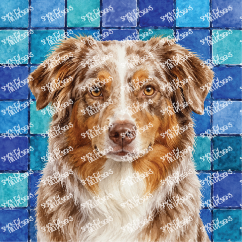 PatternPly® Transparent Dog Breed Series Volume 7 Dog Portraits in Watercolor Color Variations 19