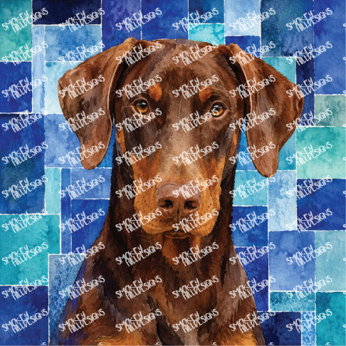 PatternPly® Transparent Dog Breed Series Volume 7 Dog Portraits in Watercolor Color Variations 25