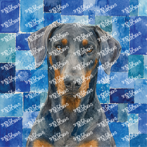 PatternPly® Transparent Dog Breed Series Volume 7 Dog Portraits in Watercolor Color Variations 26