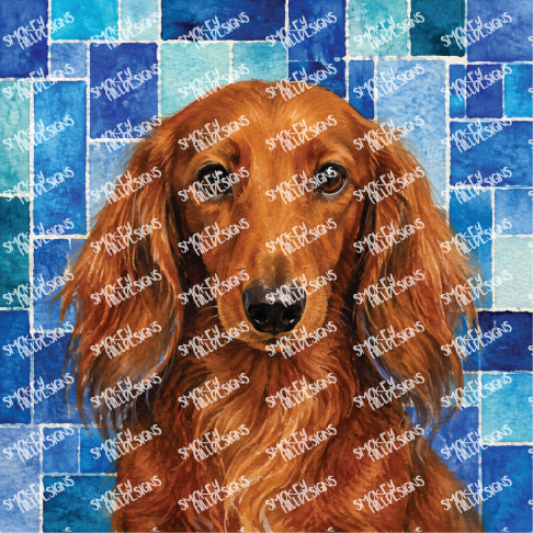 PatternPly® Transparent Dog Breed Series Volume 7 Dog Portraits in Watercolor Color Variations 27