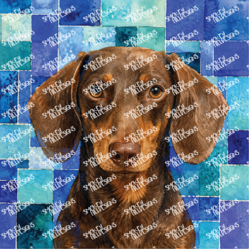 PatternPly® Transparent Dog Breed Series Volume 7 Dog Portraits in Watercolor Color Variations 28