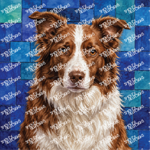 PatternPly® Transparent Dog Breed Series Volume 7 Dog Portraits in Watercolor Color Variations 29