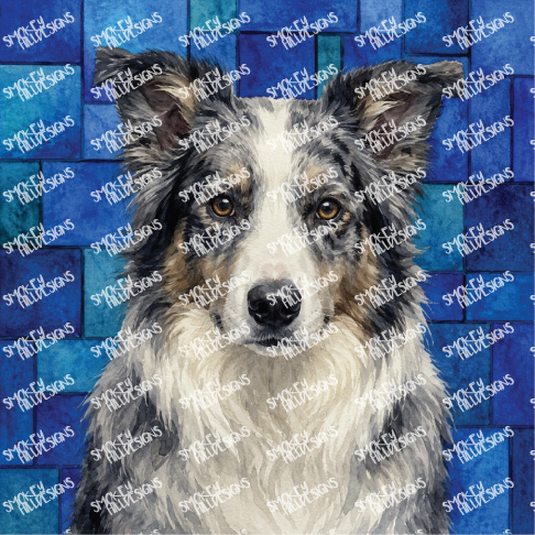 PatternPly® Transparent Dog Breed Series Volume 7 Dog Portraits in Watercolor Color Variations 30