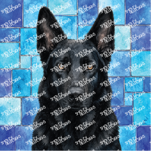 PatternPly® Transparent Dog Breed Series Volume 7 Dog Portraits in Watercolor Color Variations 7