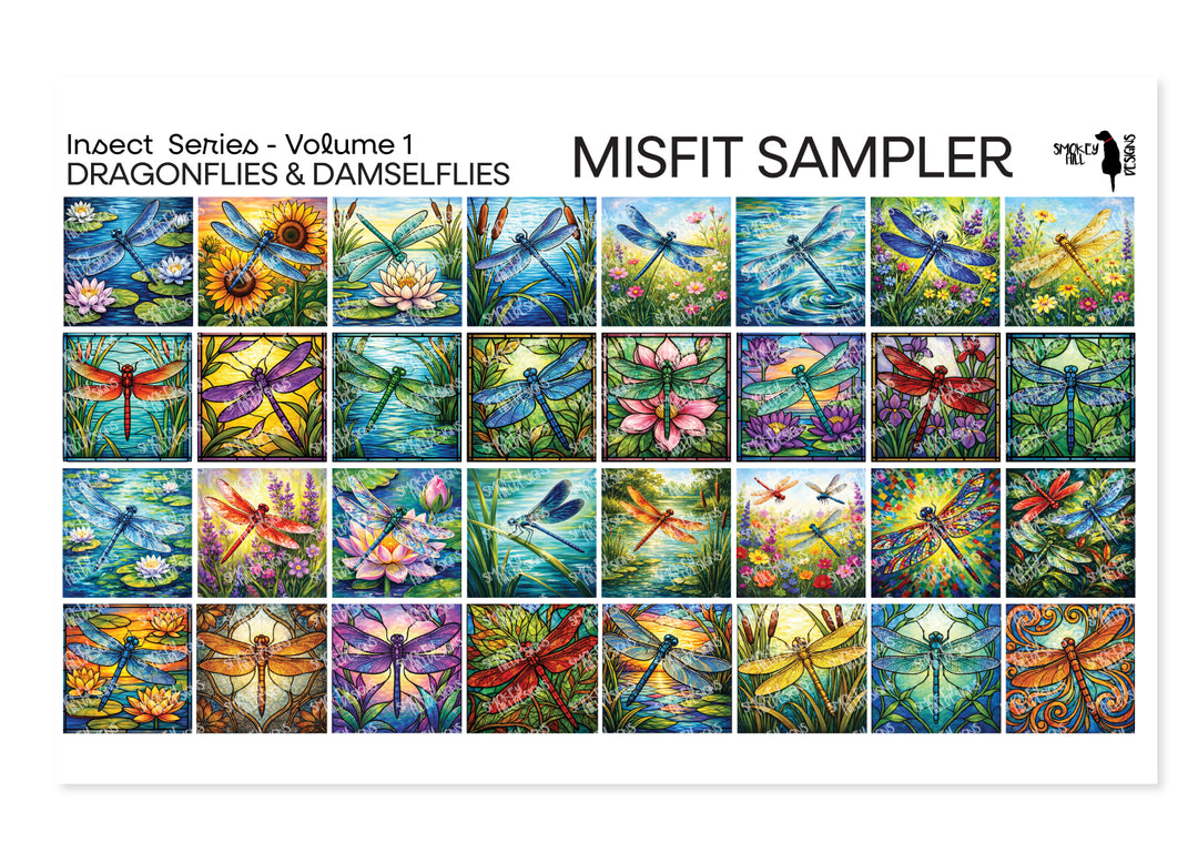 Misfit PatternPly® Transparent Dragonflies Sampler