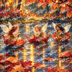 PatternPly® Full Coverage Enchanted Series Volume 4 Fall and Christmas Fairies 10 art scene artwork
