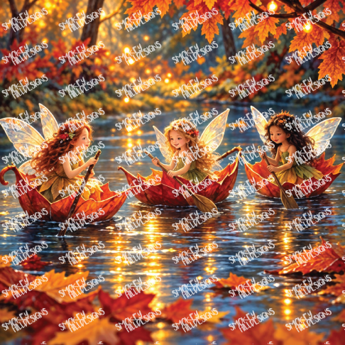 PatternPly® Transparent Enchanted Series Volume 4 Fall and Christmas Fairies 10 art scene artwork