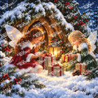 PatternPly® Full Coverage Enchanted Series Volume 4 Fall and Christmas Fairies 17 art scene artwork