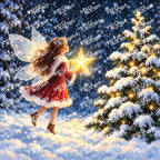 PatternPly® Full Coverage Enchanted Series Volume 4 Fall and Christmas Fairies 18 art scene artwork
