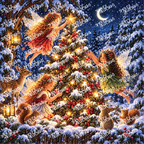 PatternPly® Full Coverage Enchanted Series Volume 4 Fall and Christmas Fairies 20 art scene artwork