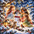 PatternPly® Full Coverage Enchanted Series Volume 4 Fall and Christmas Fairies 21 art scene artwork